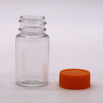 Bouteille liquide en plastique PET de 20 ml/cc avec insertion pour pilule et bouteille de médicament étanche