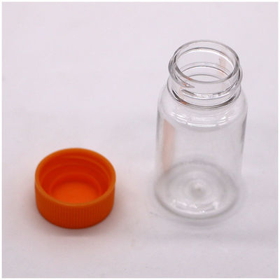 Bouteille liquide en plastique PET de 20 ml/cc avec insertion pour pilule et bouteille de médicament étanche