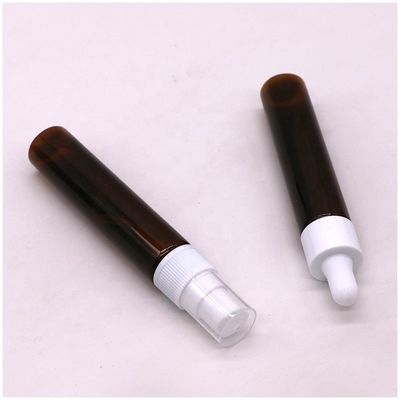 Bouteille de pulvérisation à l'épreuve des fuites de 30 ml / 10 oz PET portable personnalisée couleur ambre / brun