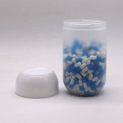 Bouchon à vis 550ML PP en forme de capsule bocal de nourriture en plastique pour biscuit bonbons couleur personnalisée