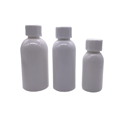 Impression par écran 100 ml/200 ml250 ml HDPE Bouteille blanche vide de médicament avec capuchon de sécurité pour enfants