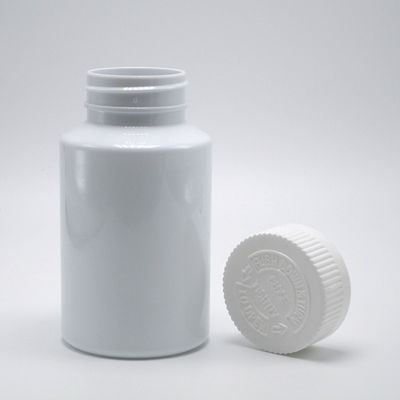 Bouteille de médicament en plastique blanc PET de 150 ml avec capuchon anti-enfant pour supplément de pilule