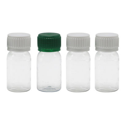 Bouteille de médicament pour liquide oral en PET blanc de 30 ml avec bouchon de sécurité et sérigraphie