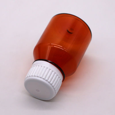 Bouteilles de pilules en plastique portables et vides en PET de 50 ml avec bouchon à vis blanc