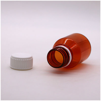 Bouteilles de pilules en plastique portables et vides en PET de 50 ml avec bouchon à vis blanc