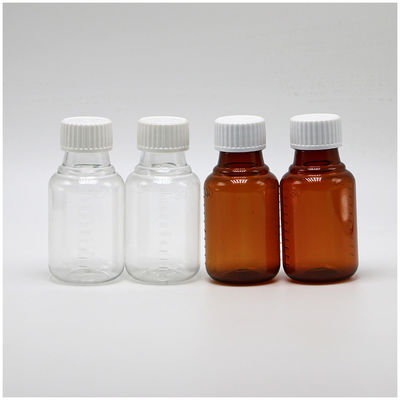Médecine industrielle Bouteille de sirop en HDPE 60 ml / 2 oz Blanc/Bleu Opaque Anti-ultraviolet