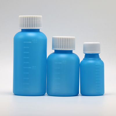 Médecine industrielle Bouteille de sirop en HDPE 60 ml / 2 oz Blanc/Bleu Opaque Anti-ultraviolet