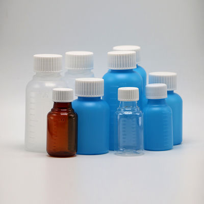 Médecine industrielle Bouteille de sirop en HDPE 60 ml / 2 oz Blanc/Bleu Opaque Anti-ultraviolet