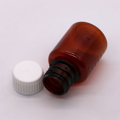 2OZ/60ml/cc PET Brown Medicine Grading Scale Bouteille d'emballage liquide pour l'huile de cigarette