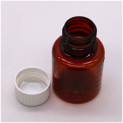 2OZ/60ml/cc PET Brown Medicine Grading Scale Bouteille d'emballage liquide pour l'huile de cigarette