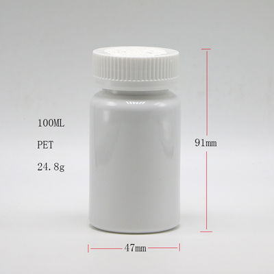 Bouteille en PET de médecine industrielle avec un bouchon de sécurité à l'épreuve des enfants et une capacité de 100 cc