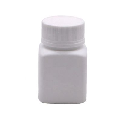 Produit pharmaceutique industriel HDPE 30cc carré Bouteille en plastique en capsule avec bouchon à vis