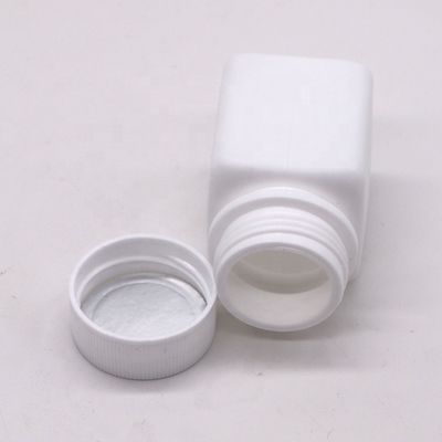 Produit pharmaceutique industriel HDPE 30cc carré Bouteille en plastique en capsule avec bouchon à vis