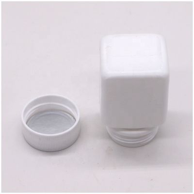 Produit pharmaceutique industriel HDPE 30cc carré Bouteille en plastique en capsule avec bouchon à vis