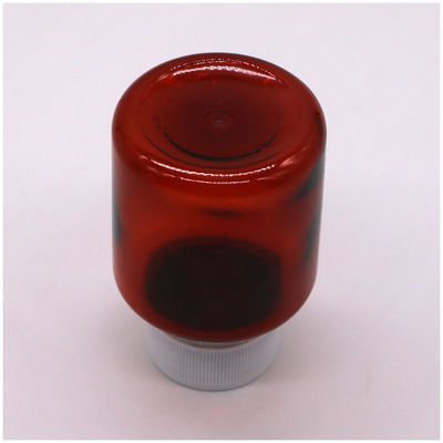 70 ml de flacon de liquide oral pour sirop pour la toux d'érable ambrée PET avec bouchon de sécurité et joint thermique