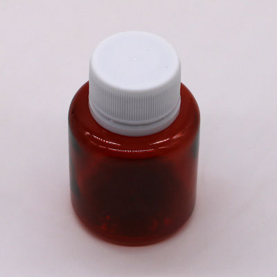 70 ml de flacon de liquide oral pour sirop pour la toux d'érable ambrée PET avec bouchon de sécurité et joint thermique