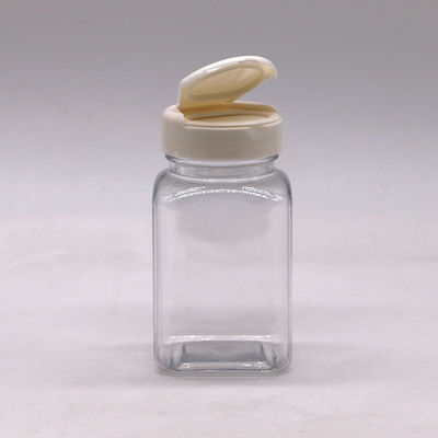 Bouteille de médicaments 100 ml Bouteille en plastique carré en PET avec couleur personnalisée et différents couvercles