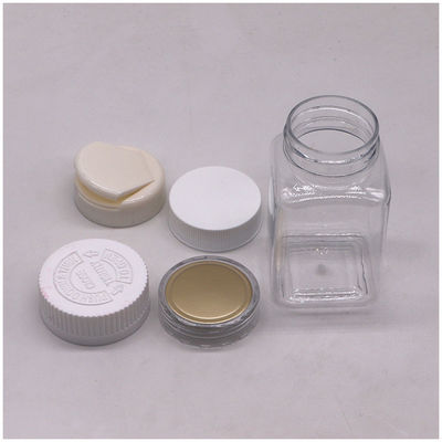 Bouteille de médicaments 100 ml Bouteille en plastique carré en PET avec couleur personnalisée et différents couvercles