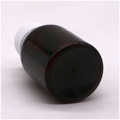 Bouteille de liquide oral pour sirop pour la toux d'érable PET de 80 ml avec écran d'impression et bouchon de sécurité