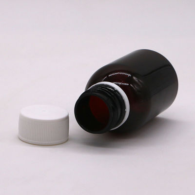 Bouteille de liquide oral pour sirop pour la toux d'érable PET de 80 ml avec écran d'impression et bouchon de sécurité
