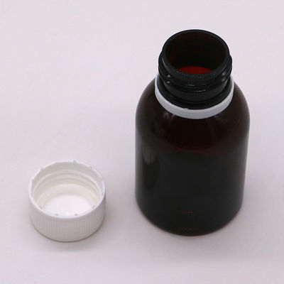 Bouteille de liquide oral pour sirop pour la toux d'érable PET de 80 ml avec écran d'impression et bouchon de sécurité