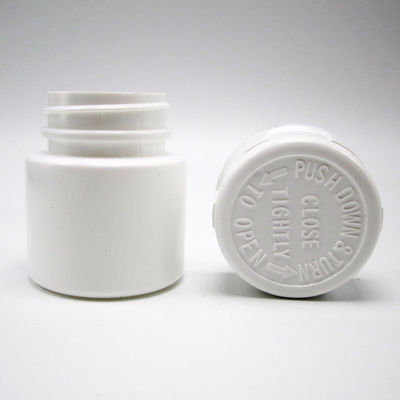 30 ml HDPE Portable Poudre blanche en plastique Pilule de médicament Bouteilles de comprimés Contenant avec capuchon de sécurité pour enfants