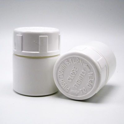 30 ml HDPE Portable Poudre blanche en plastique Pilule de médicament Bouteilles de comprimés Contenant avec capuchon de sécurité pour enfants