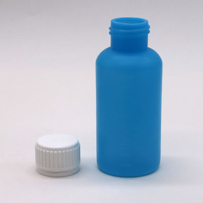 Bouteille en plastique vide liquide HDPE 100 ml de couleur personnalisable avec échelle et couvercle de sécurité
