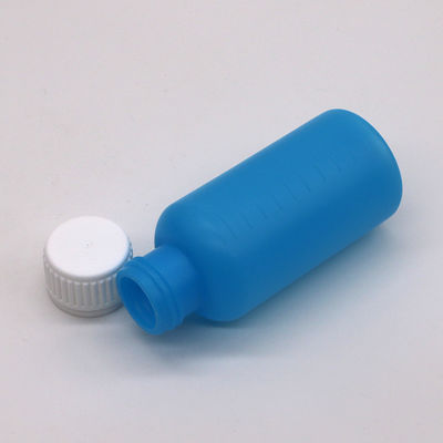 Bouteille en plastique vide liquide HDPE 100 ml de couleur personnalisable avec échelle et couvercle de sécurité