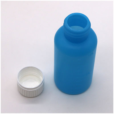 Bouteille en plastique vide liquide HDPE 100 ml de couleur personnalisable avec échelle et couvercle de sécurité