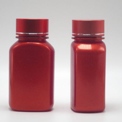 Couleur personnalisable 150 ml PET Carré Flat Bouteilles de médicaments en plastique avec différents couvercles