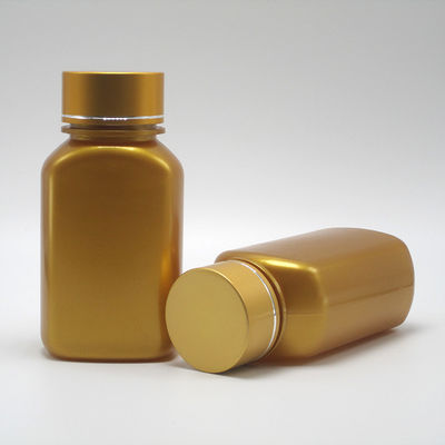 Couleur personnalisable 150 ml PET Carré Flat Bouteilles de médicaments en plastique avec différents couvercles