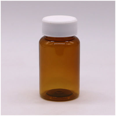 100 ml PET Ambre Bouteille de médicament en plastique pour pilule/vitamine/collier de capsule Matériau PET