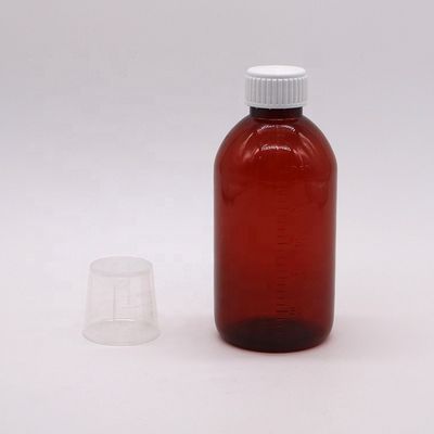 Flacon de médicament liquide en PET ambre de 250 ml avec capuchon à vis et récipient de médicament de pharmacie