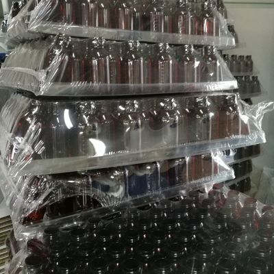 Flacon de médicament liquide en PET ambre de 250 ml avec capuchon à vis et récipient de médicament de pharmacie