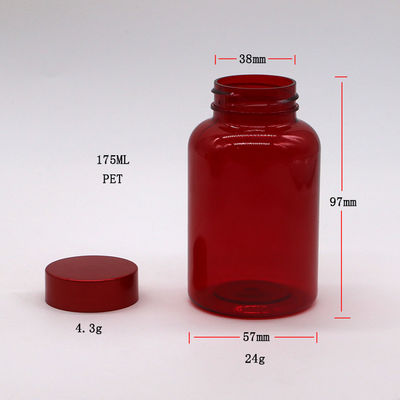 Bouteille de médicaments en plastique PET de type 175ML/6OZ avec capuchon CRC à vis