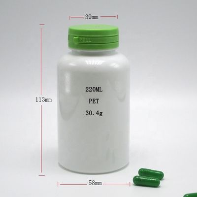 220 ml PET Bouteille ronde blanche pour produits de soins de santé Matériau de base du produit PET Couvercle détachable