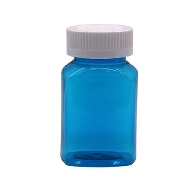 Bouteille solide Bouteille en poudre avec bouchon à vis Bouteille en plastique transparent carré en PET de 120 ml