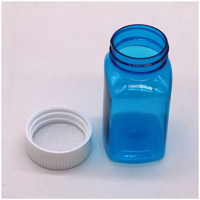Bouteille solide Bouteille en poudre avec bouchon à vis Bouteille en plastique transparent carré en PET de 120 ml