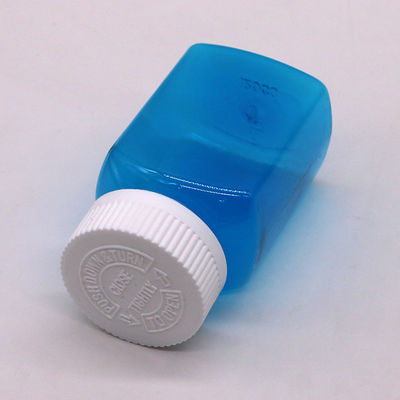 Bouteille solide Bouteille en poudre avec bouchon à vis Bouteille en plastique transparent carré en PET de 120 ml