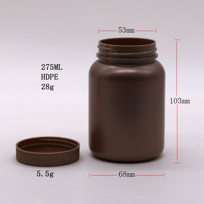 Boîte de stockage de médicaments pour supplément de comprimés solides en forme ronde en PE de 275 ml