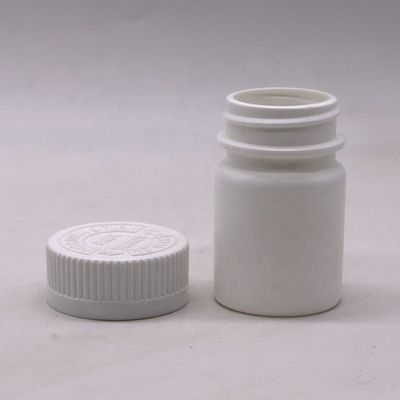 Bouteille en plastique PE ronde de 30 ml pour médicaments Comprimé solide Capsule Solution de stockage