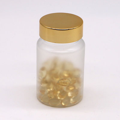 Récipients de capsules de pilules médicamenteuses en PET de 90 ml avec finition glacée et bouchon à vis