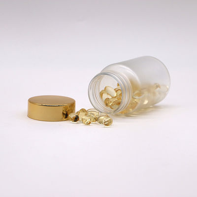 Récipients de capsules de pilules médicamenteuses en PET de 90 ml avec finition glacée et bouchon à vis