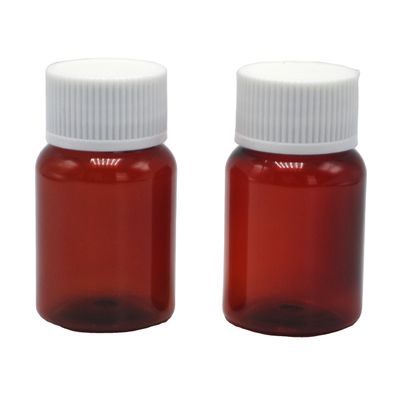 40 ml/1.3 oz Ambre Pilule PET Capsule Bouteille d' huile de poisson avec bouchon à vis en argent d' aluminium