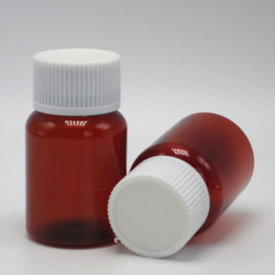 40 ml/1.3 oz Ambre Pilule PET Capsule Bouteille d' huile de poisson avec bouchon à vis en argent d' aluminium