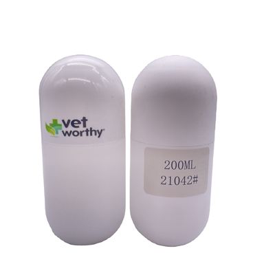 Bouteille en forme de capsule en plastique HDPE de 120 ml/130 ml/180 ml/200 ml/250 ml pour supplément de vitamines