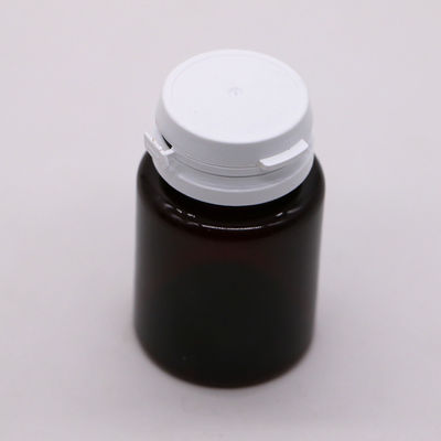 Couleur personnalisée Pilule PET Ambre 50 ml Capsule Bouteille d' huile de poisson avec bouchon détachable/ bouchon à vis