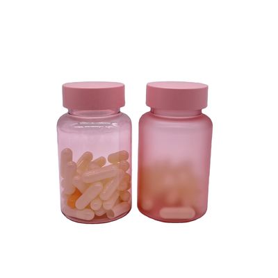 Bouteille finie en PET mat personnalisée de 120 ml avec bouchon à vis pour capsule de pilule de supplément