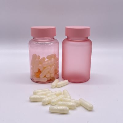 Bouteille finie en PET mat personnalisée de 120 ml avec bouchon à vis pour capsule de pilule de supplément